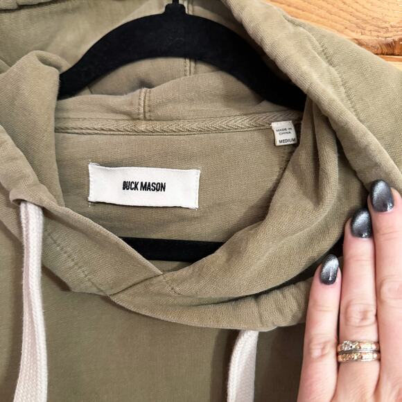 Buck Mason Brushed Loopback Hooded Sweatshirt Mens Medium - Picture 2 of 6